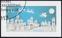 3423 Winter Weihnachtsschlitten, Selbstklebend Auf Neutraler Folie, O - Used Stamps