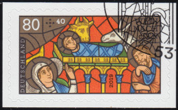3500 Weihnachten Kirchenfenster, Selbstklebend Auf Neutraler Folie, O - Used Stamps