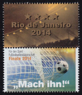 3382 Fußball-WM Finale Rio De Janeiro 2014 "Mach Ihn!" + Zierfeld Aus MH 109, ** - Ongebruikt