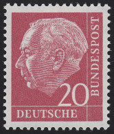 185y Heuss 20 Pf Fluoreszierendes Papier (Lumogen) ** - Unused Stamps