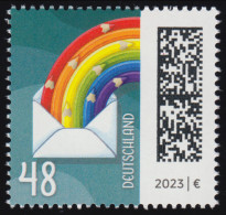 3735 Welt Der Briefe: Regenbogenbrief 48 Cent, Nassklebend, ** Postfrisch - Neufs