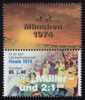 3381 Fußball-WM Müller 85 Cent + Zierfeld Aus MH 109, ** - Ungebraucht