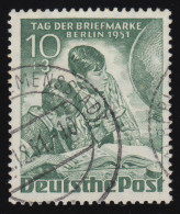 80 Tag Der Briefmarke 1951 10+3 Pf O Gestempelt - Gebraucht