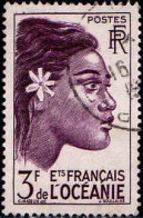 Océanie Poste Obl Yv:193 Mi:224 Jeune Tahitienne (TB Cachet Rond) - Gebraucht