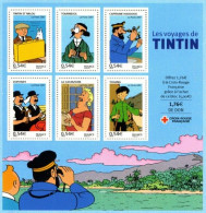 Bloc N°109 Personnages Célèbres Les Voyages De Tintin  Année 2007 Classeur Bordeaux - Ongebruikt