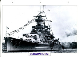 Fiche Navires De Guerre Navires De Ligne ALLEMAGNE 1936 -  SCHARRNHORST - Other & Unclassified