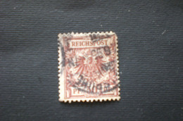 ALLEMAGNE DEUTSCHLAND GERMANY III REICH 1889 -1900 Value Stamp & Imperial Eagle VARIETA !! BRUN ROUGE !!!! DIFECT - Gebruikt