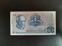 NORVEGE 10 KRONER 1977 - Norvège