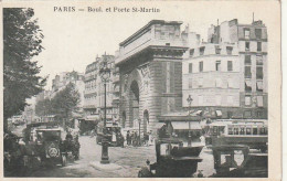 *** 75  ***PARIS  Boulevard Et Porte Saint Martin    écrite TTB - Andere Monumenten, Gebouwen