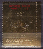 Olympische Spelen 1972 , Sharjah - Zegel ( Goud  ) Postfris - Zomer 1972: München