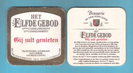 Bierviltje - Sous-bock - Bierdeckel :  HET ELFDE GEBOD - GIJ ZULT GENIETEN  - BRASSERIE DE DRIE HOEFIJZERS(B 527) - Bierviltjes