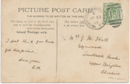 GB „CARNFORTH & WHITEHAVEN.T.P.O / J54“ Superb Scarce Duplex Postmark On Very Fine Art Postcard (The Broken Pitcher, Lou - Ferrocarril & Paquetes Postales