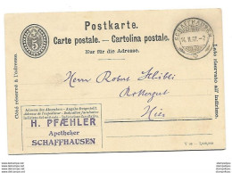 71 - 86 - Entier Postal Avec Cachet à Date De Schaffhausen 1907 - Ganzsachen