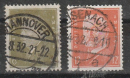 1932 - REICH   Mi No  465/466 - Oblitérés