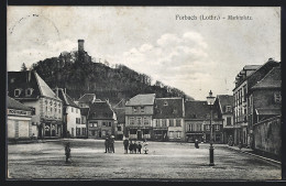 CPA Forbach, La Place Du Marché Avec Des Enfantsgruppe  - Forbach