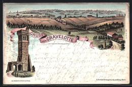 Lithographie Gravelotte, Vue Générale, Aussichtsturm  - Autres & Non Classés