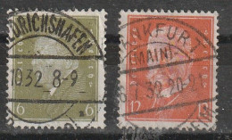 1932 - REICH   Mi No  465/466 - Oblitérés