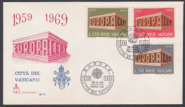 Vatican 1969 Private FDC EUROPA CEPT, Economy, Europe, First Day Cover - Cartas & Documentos