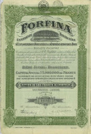 2 X S.A. Forfina  Compagnie Financiére D'exploitations Forestières Et D'impregnation Des Bois -1926 - Bruxelles - Agriculture