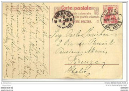 71 - 7 - Entier Postal Suisse 10cts Envoyé De Luzern En Italie 1912 - Ganzsachen