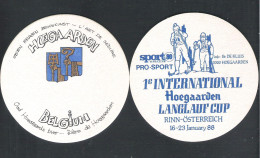 Bierviltje - Sous-bock - Bierdeckel - HOEGAARDEN -SPORT 80- 1e INTERNATIONAAL HOEGAARDEN LANGLAUF CUP-RINN 1/88 (B 554) - Portavasos