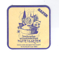 Bierviltje - Sous-bock - Bierdeckel : SAFIR - BROEDERSCHAP GERAARDSBERGSE MATTETAARTEN - 1984  (B 557) - Bierviltjes