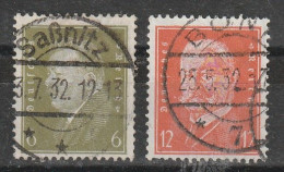 1932 - REICH   Mi No  465/466 - Oblitérés