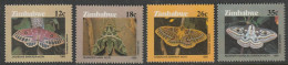 Simbabwe: 1986, Mi. Nr. 344-47, Schmetterlinge.  **/MNH - Butterflies