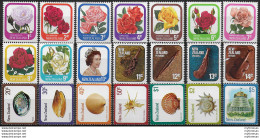 1975 New Zealand Roses And Shell 21v. MNH SG N. 1086/105 - Otros & Sin Clasificación