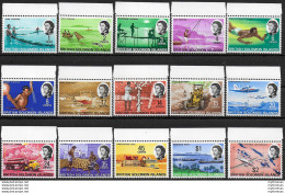 1968 British Solomon Economic Activities 15v. MNH SG N. 166/80 - Andere & Zonder Classificatie