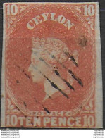 1857 Ceylon Vittoria 10d. Dull Vermilion Cancelled SG. N. 9 - Sonstige & Ohne Zuordnung