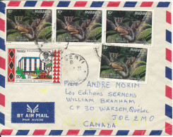 Rwanda Air Mail Cover Sent To Canada Topic Stamps - Storia Postale