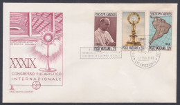 Vatican 1968 Private FDC International Eucaristic Congress, Christian, Christianity, Map, South America, Colombia, Cover - Covers & Documents