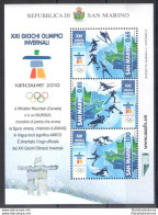 2010 San Marino, Vancouver Giochi Olimpici Invernali, BF 105 - MNH** - Blocchi & Foglietti