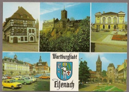 E) BRD (DDR-Zeit) - AK - Wartburgstadt Eisenach / Lutherhaus, Wartburg, Landestheater, Museum, Rathaus, Nikolaikirche - Eisenach