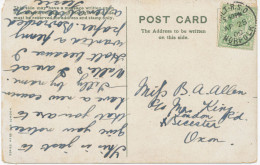 GB „HOLT-R.S.O. / NORFOLK“ Single Circle 23mm On Very Fine Coloured Postcard, 25.4.1909 – Railway Sub Office Postmark - Ferrovie & Pacchi Postali