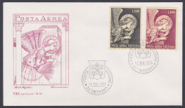 Vatican 1968 Private FDC Airmail, Angel, Angels, Christianity, Christian, Statue, Cover - Covers & Documents