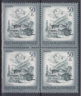1975 , Mi 1475 ** (7) -  4er Block Postfrisch - Freimarke : Schönes Österreich - Mayrhofen Im Zillertal , Tirol - Ongebruikt