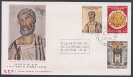 Vatican 1967 Private FDC Martyrdom Of Saint Peter, Saint Paul, Painting, Art, Christian, Christianity, First Day Cover - Briefe U. Dokumente