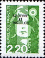 SPM Poste N** Yv: 552/553 Marianne Du Bicentenaire Surcharge SPM  - Unused Stamps