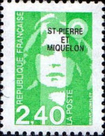 SPM Poste N** Yv: 587/589 Marianne Du Bicentenaire Surcharge SPM - Unused Stamps