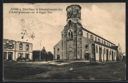 CPA Schweighausen /Els., L'Église Et Schulhaus  - Otros & Sin Clasificación