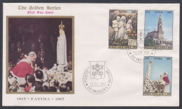 Vatican 1967 Private FDC Pope Paul VI Visit, Our Lady Of Fatima, Portugal, Christian, Christianity, First Day Cover - Covers & Documents