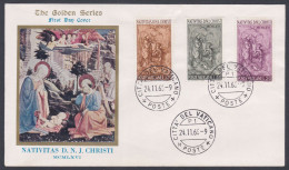 Vatican 1966 Private FDC Birth Of Jesus Christ, Painting, Christian, Christianity, First Day Cover - Covers & Documents