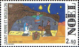 SPM Poste N** Yv: 571 Mi:647 Noël La Crèche - Unused Stamps