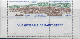 SPM Poste N** Yv: 530A Mi:602Zf Vue Générale De Saint-Pierre Coin D.feuille Daté 03-10-90 - Ungebraucht