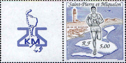 SPM Poste N** Yv: 522 Mi:596 25 Km De Miquelon Course à Pied - Unused Stamps