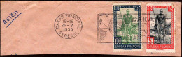 Soudan Poste Obl Yv: 86-87 Batelier Du Niger (TB Cachet à Date) 26-V-1955 Sur Fragment - Gebraucht