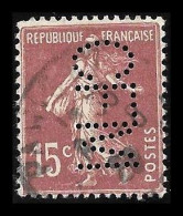 1 04	20	04	N°	189	Perforé	-	CFM 120	-	Cie FRANCAISE Des METAUX - Used Stamps