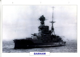 Fiche Navires De Guerre Navires De Ligne ROYAUME UNI  1941  - BARHAM - Other & Unclassified